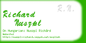 richard nuszpl business card
